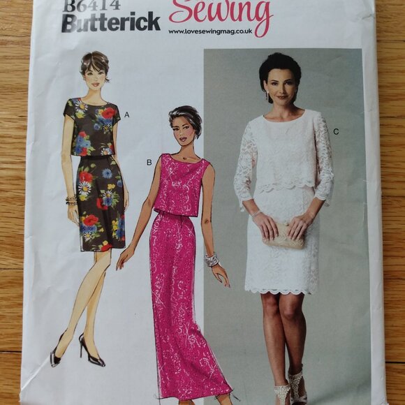 Dress with Overlay Bodice Sewing Pattern Size 6-22 Plus Size McCall's 6414 UNCUT - Picture 11 of 11